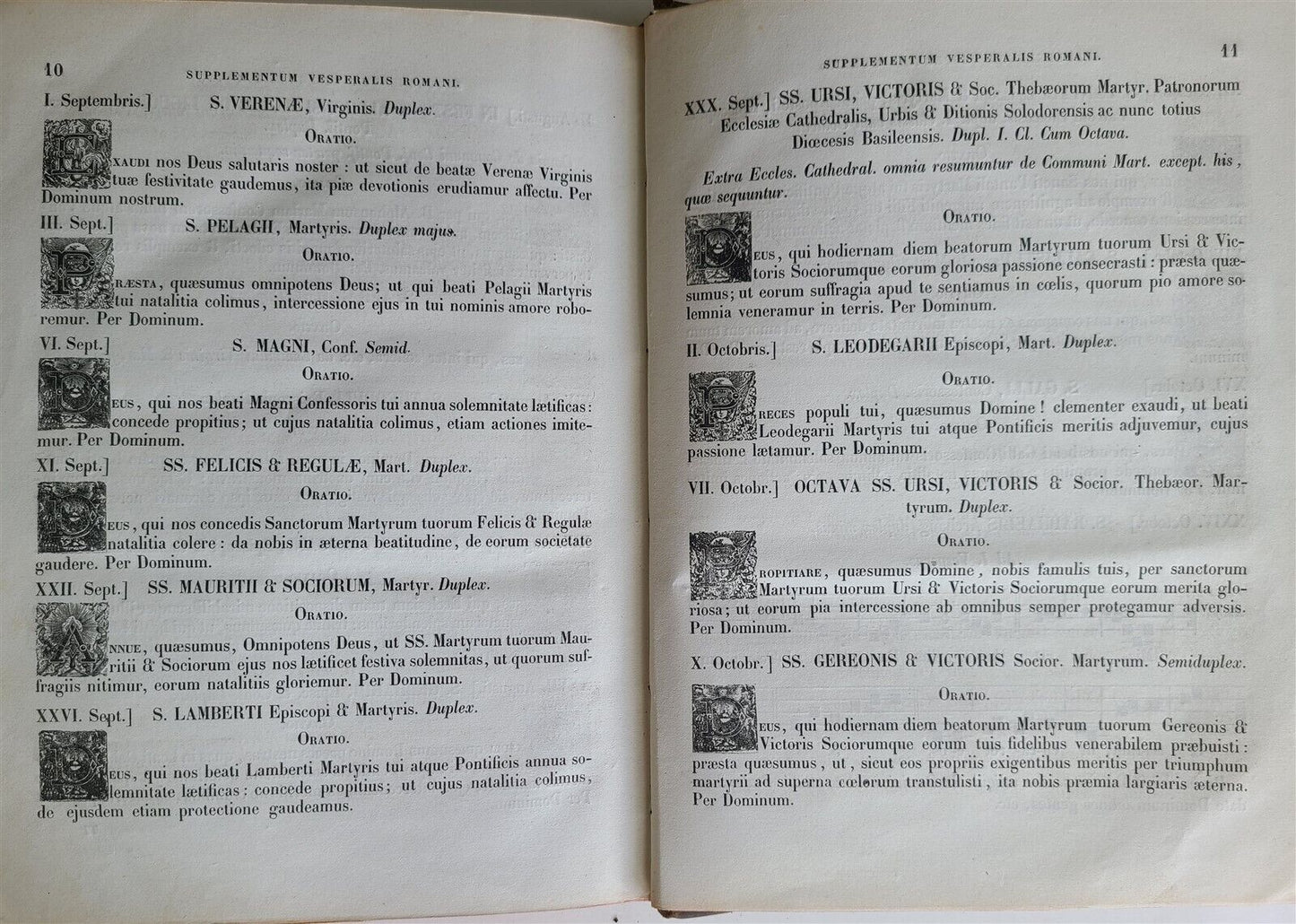 1842 MANUALE CHORI seu VESPERALE ROMANUM antique FOLIO