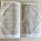 1737 BIBLE in GERMAN & LATIN antique MASSIVE FOLIO PIGSKIN BOUND 10 x 15"