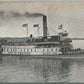 STEAMSHIP CITY OF CHESTER ANTIQUE POSTCARD