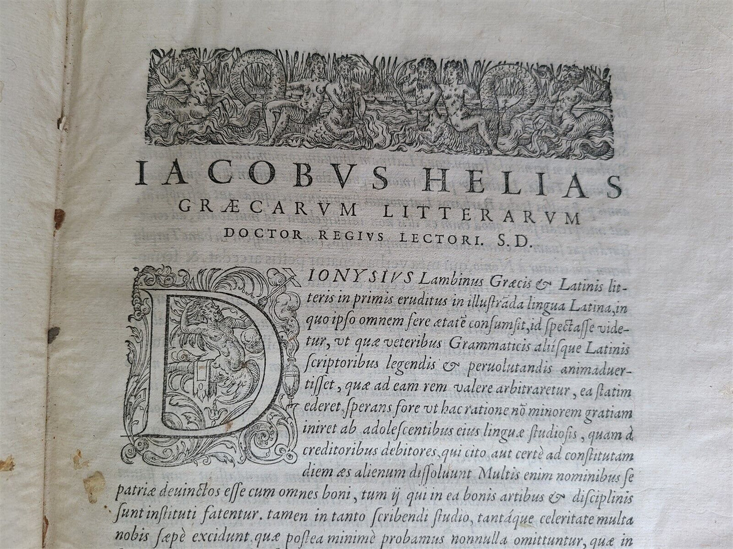 1577 PLATO COMEDIES antique 16th CENTURY FOLIO M. Accius Plautus