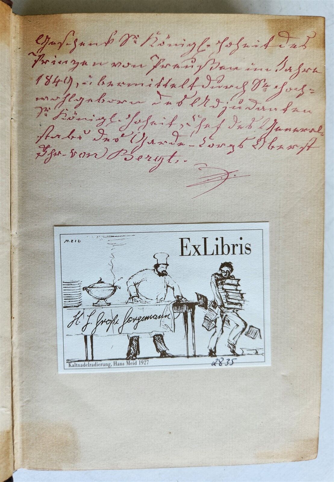 1848 GERMAN SOLDIER'S JOURNAL antique ILLUSTRATED