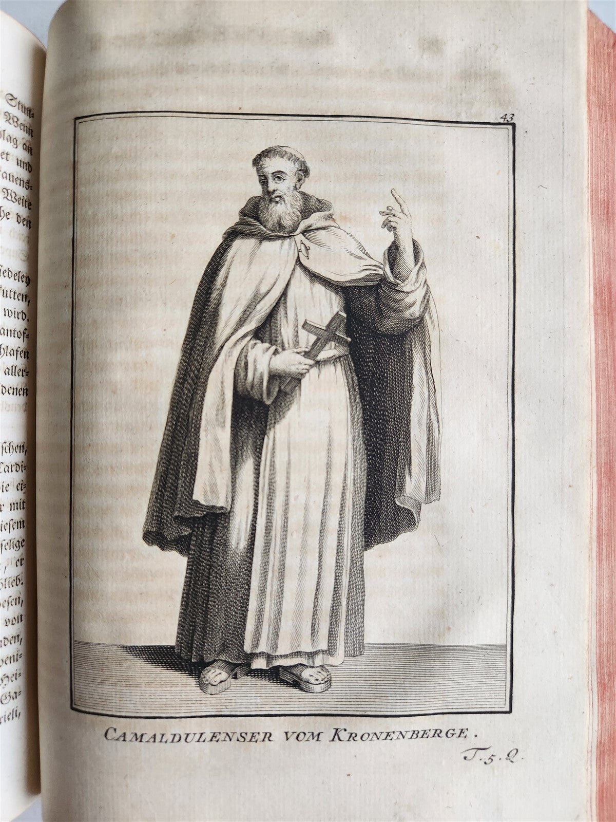 1755 ILLUSTRATED COSTUME HISTORY of MONKS & KNIGHTS for both sexes antique