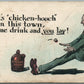 ALCOHOL PROHIBITION ANTIQUE SATIRICAL POSTCARD ONE DRINK & YOU LAY