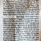 TORAH SCROLL FRAGMENT MANUSCRIPT on VELLUM antique BIBLE EXODUS