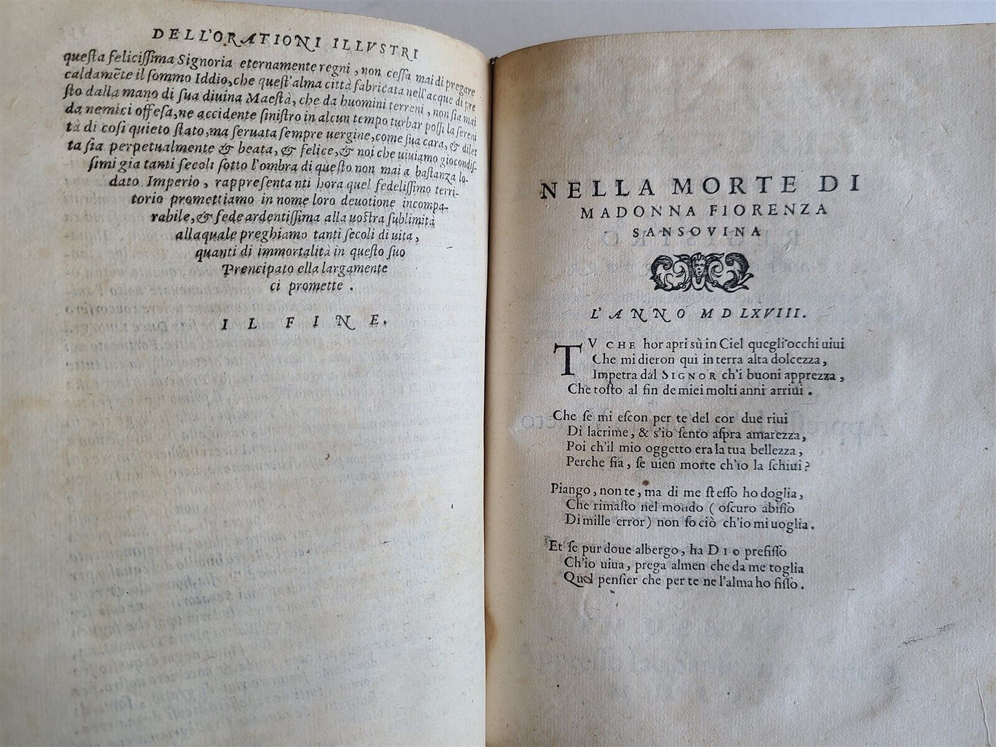 1569 ORATIONS by MANY ILLUSTRIOUS MEN - FRANCESCO SANSOVINO antique VELLUM