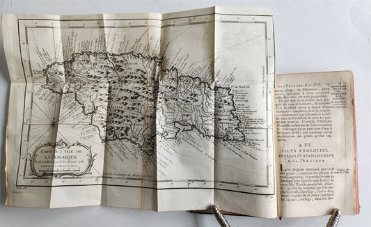 1759 HISTOIRE des VOYAGES antique Vol.60 CARRIBEAN JAMAICA BARBADOS illustrated