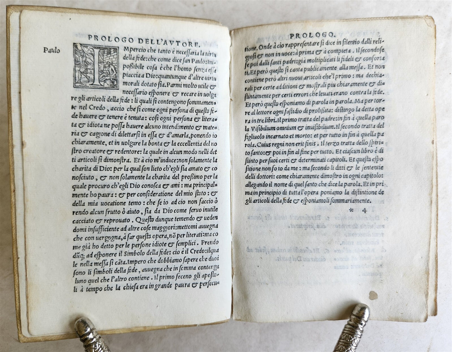 1550 EXPOSITION ON THE CREED antique 16th CENTURY vellum binding