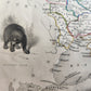 1851 RUSSIA in EUROPE antique MAP