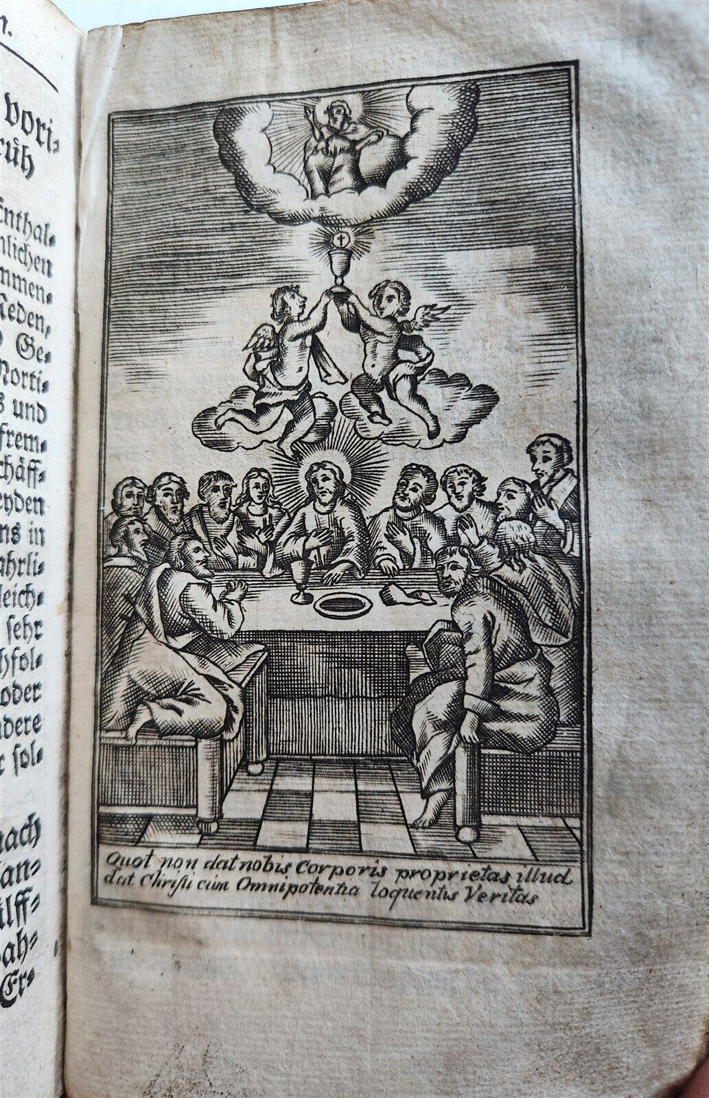 1754 GERMAN DEVOTIONAL BOOK antique BINDING w/ STUNNING SILVER FITTINGS