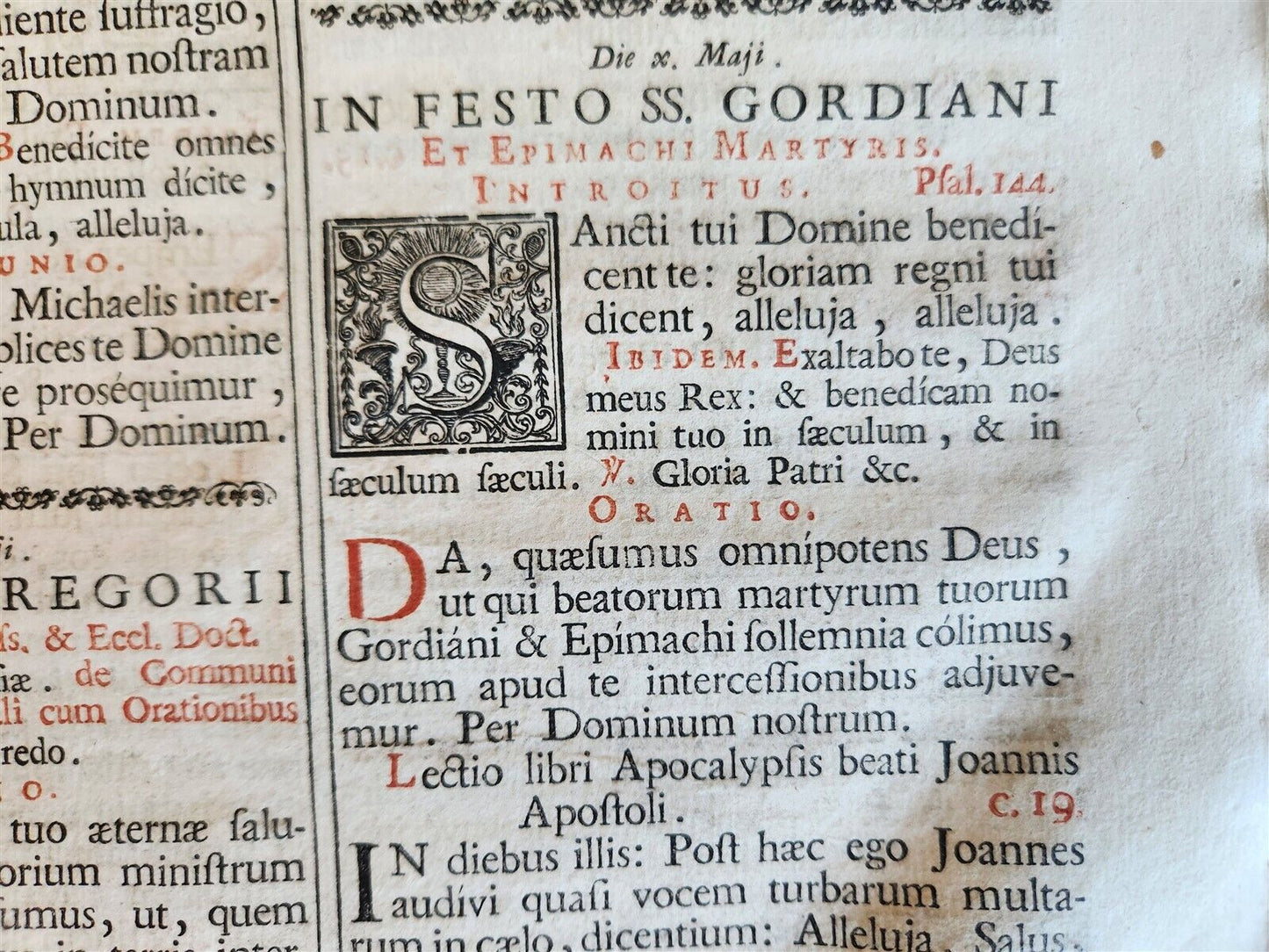 1760 MISSALE ROMANUM antique VELLUM BOUND FOLIO