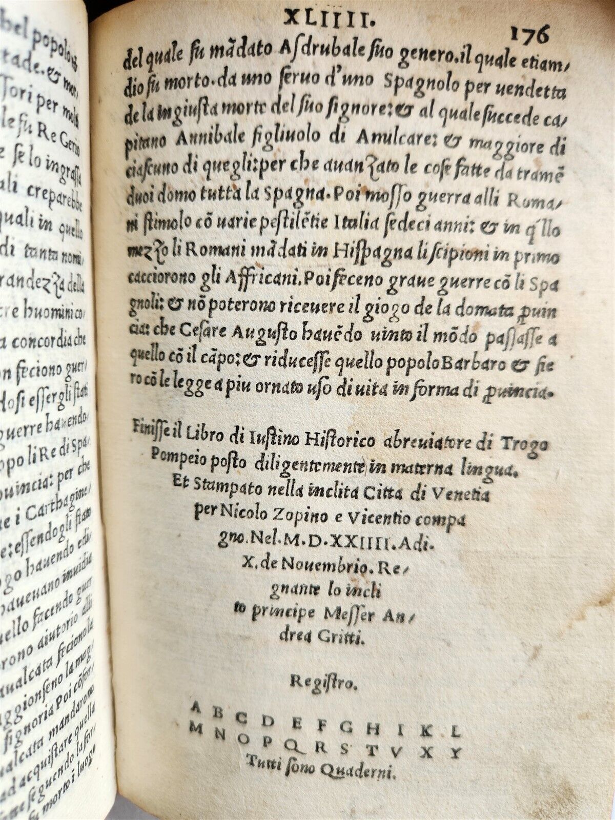 1523 POST-INCUNABULA HISTORY of TROGI POMPEI & JULIUS CAESAR antique VELLUM