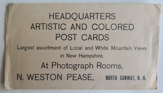 NORTH CONWAY NH POSTCARD MANUFACTURER ANTIQUE ENVELOPE