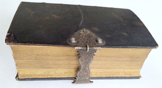 1790 BIBLE in GERMAN antique w/ SILVER CLASP