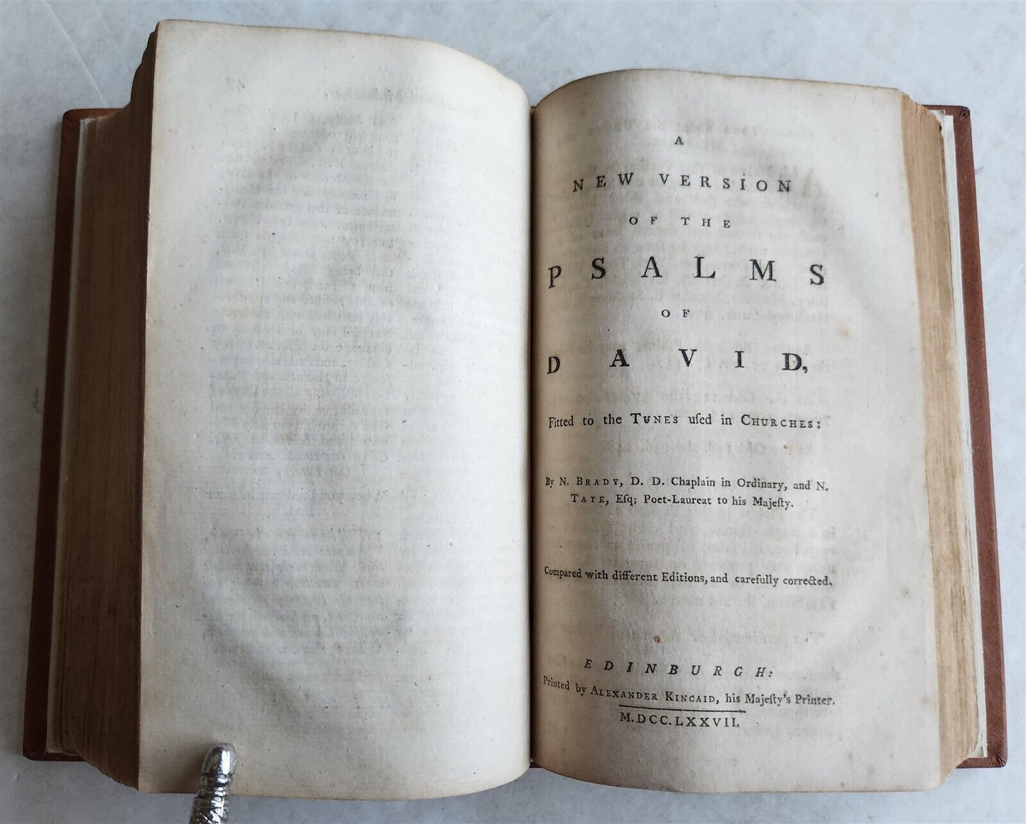 1756 BOOK of COMMON PRAYER w/ PSALTER in ENGLISH antique