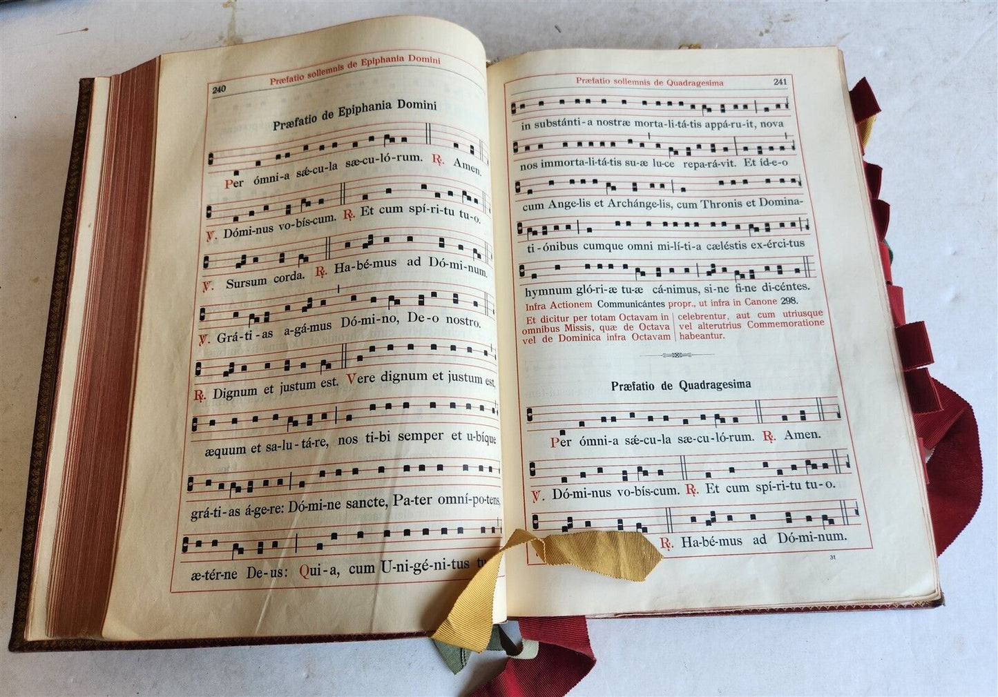 1929 MISSALE ROMANUM antique MASSIVE FOLIO FINE LEATHER BINDING