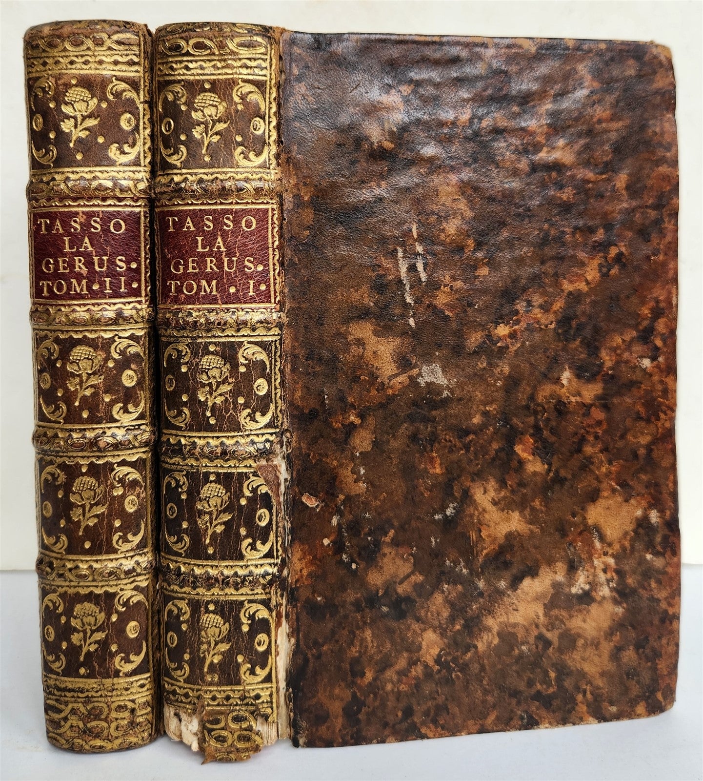 1778 Gerusalemme liberata by TORQUATO TASSO antique ILLUSTRATED 2 volumes