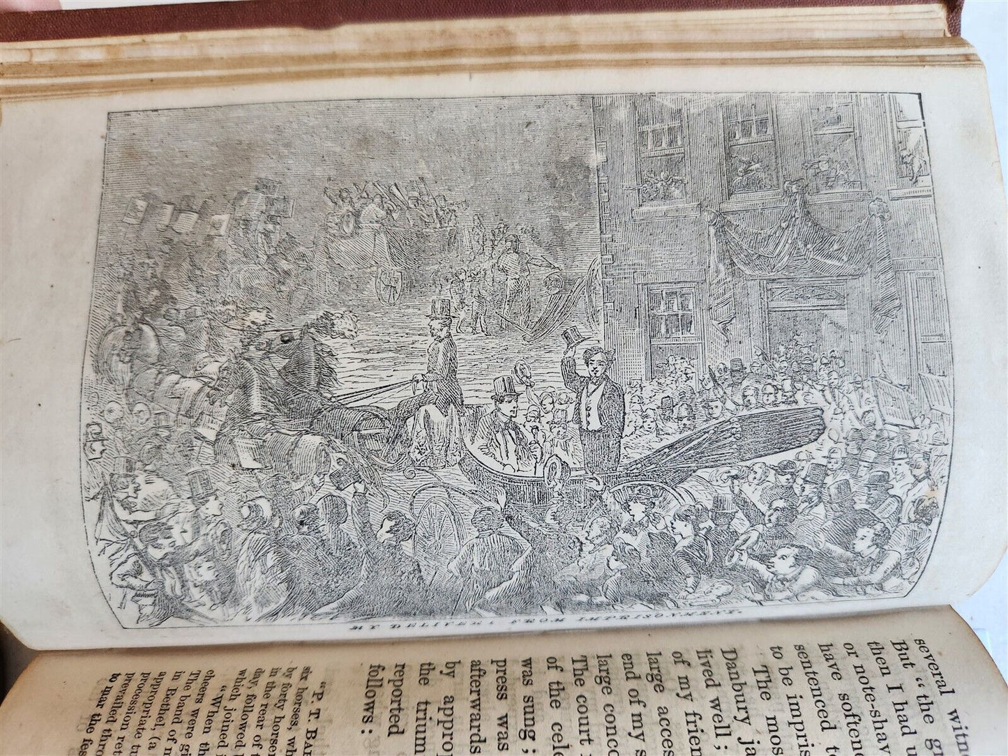 1871 STRUGGLES & TRIUMPHS 40 YEARS RECOLLECTION of P. BARNUM antique ILLUSTRATED