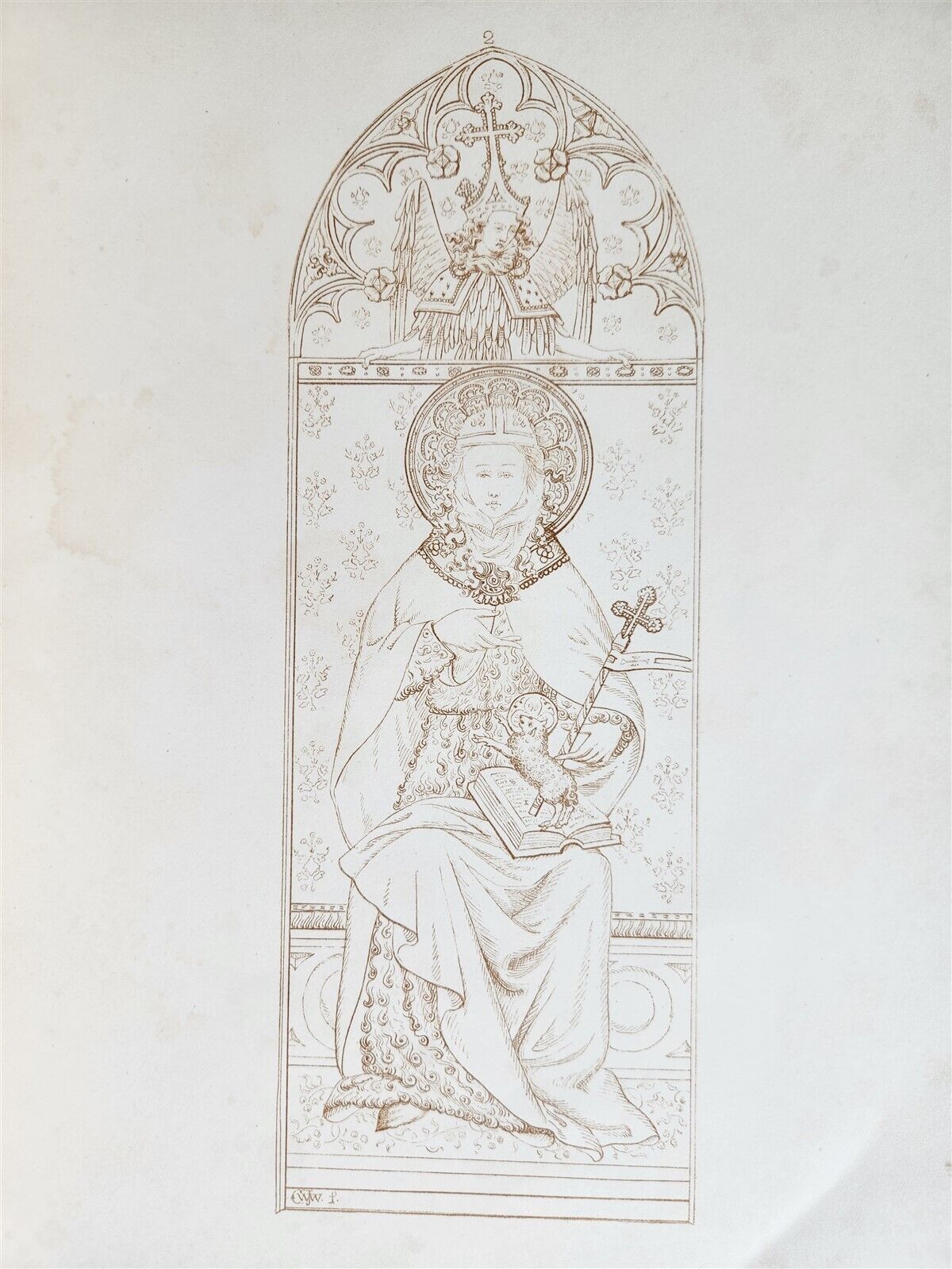 1867 ILLUSTRATIONS of the ROOD SCREEN in RANWORTH antique ILLUSTRATED FOLIO