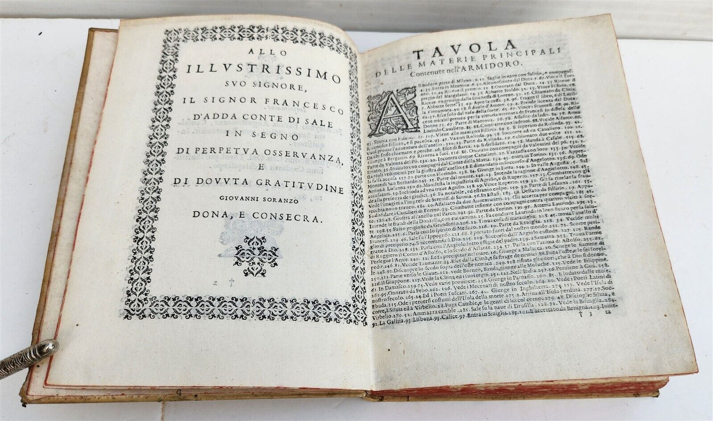 1611 LO ARMIDORO di GIOVANNI SORANZO antique ITALIAN POETRY VELLUM BINDING