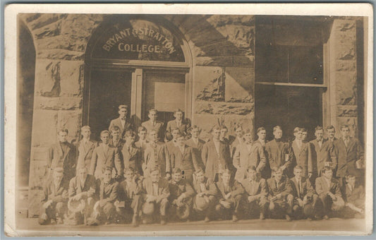 BUFFALO NY BRYANT & STRATTON COLLEGE ANTIQUE REAL PHOTO POSTCARD RPPC