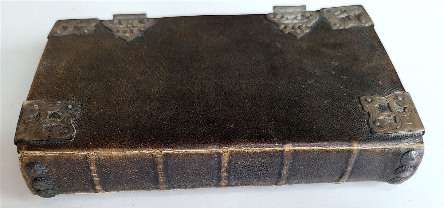 1769 PSALMS of DAVID antique STUNNING BINDING w/ SILVER FITTINGS & CLASPS Bible