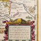 1640 MAP of ANCIENT GERMANY by WILLEM BLAEU antique AUTHENTIC hand colored