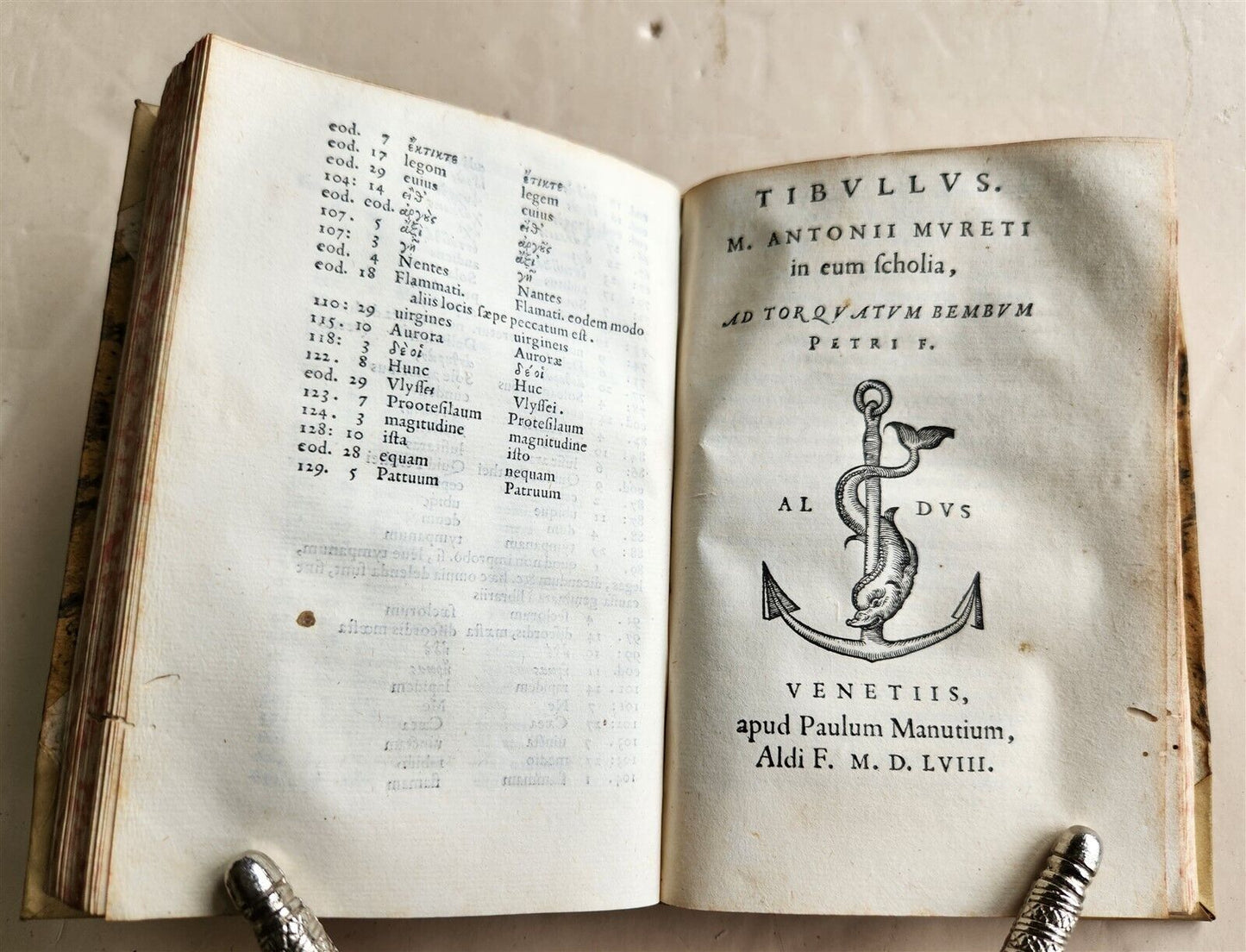 1558 ALDINE PRESS CATULLUS antique 16th CENTURY - POETRY
