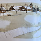 1987 LANDSCAPE LITHOGRAPHS by PIERRE BICHET vintage ART folio ALBUM in FRENCH