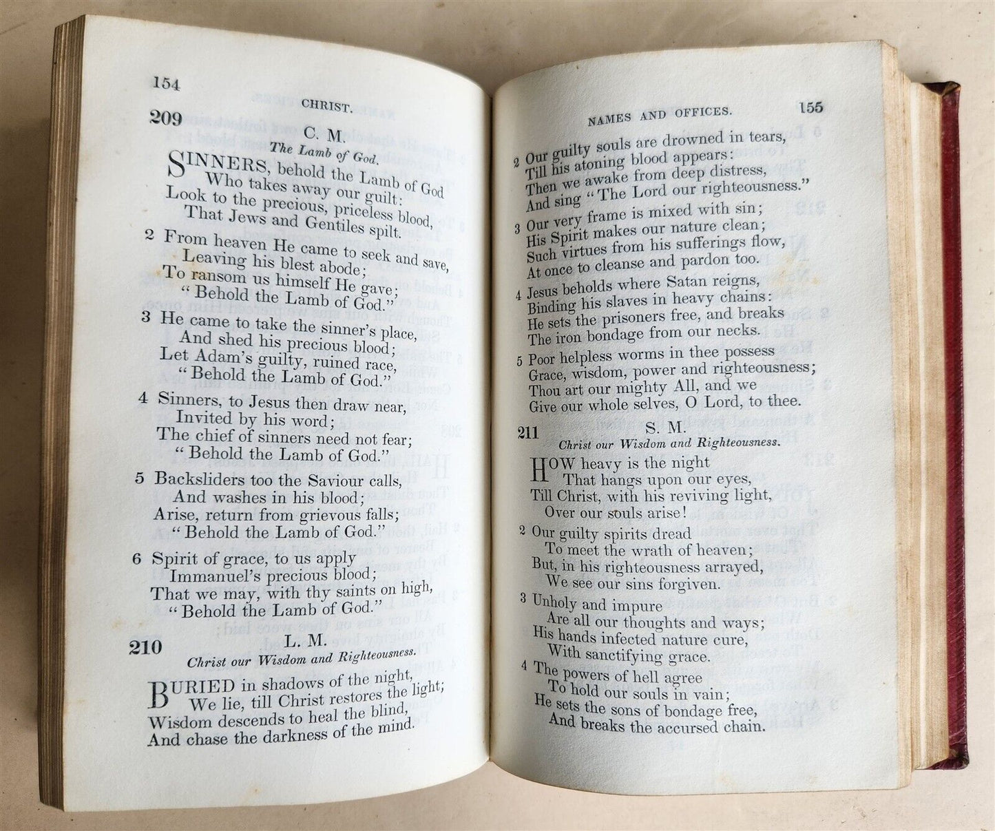 1843 PSALMS & HYMNS in PREBYTERIAN CHURCH in USA antique PHILADELPHIA