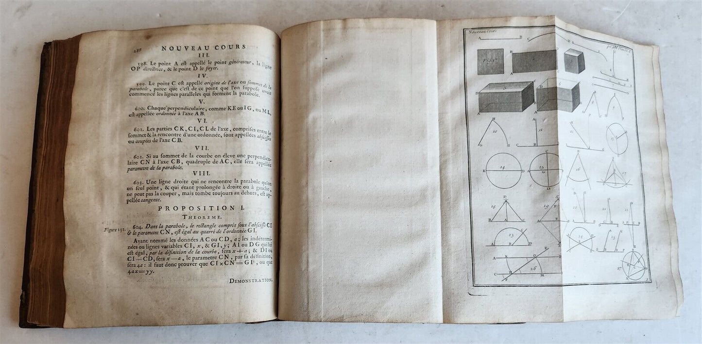 1757 ILLUSTRATED APPLIED MATHEMATICS for ARTILLERY CADETS & ENGINEERS antique