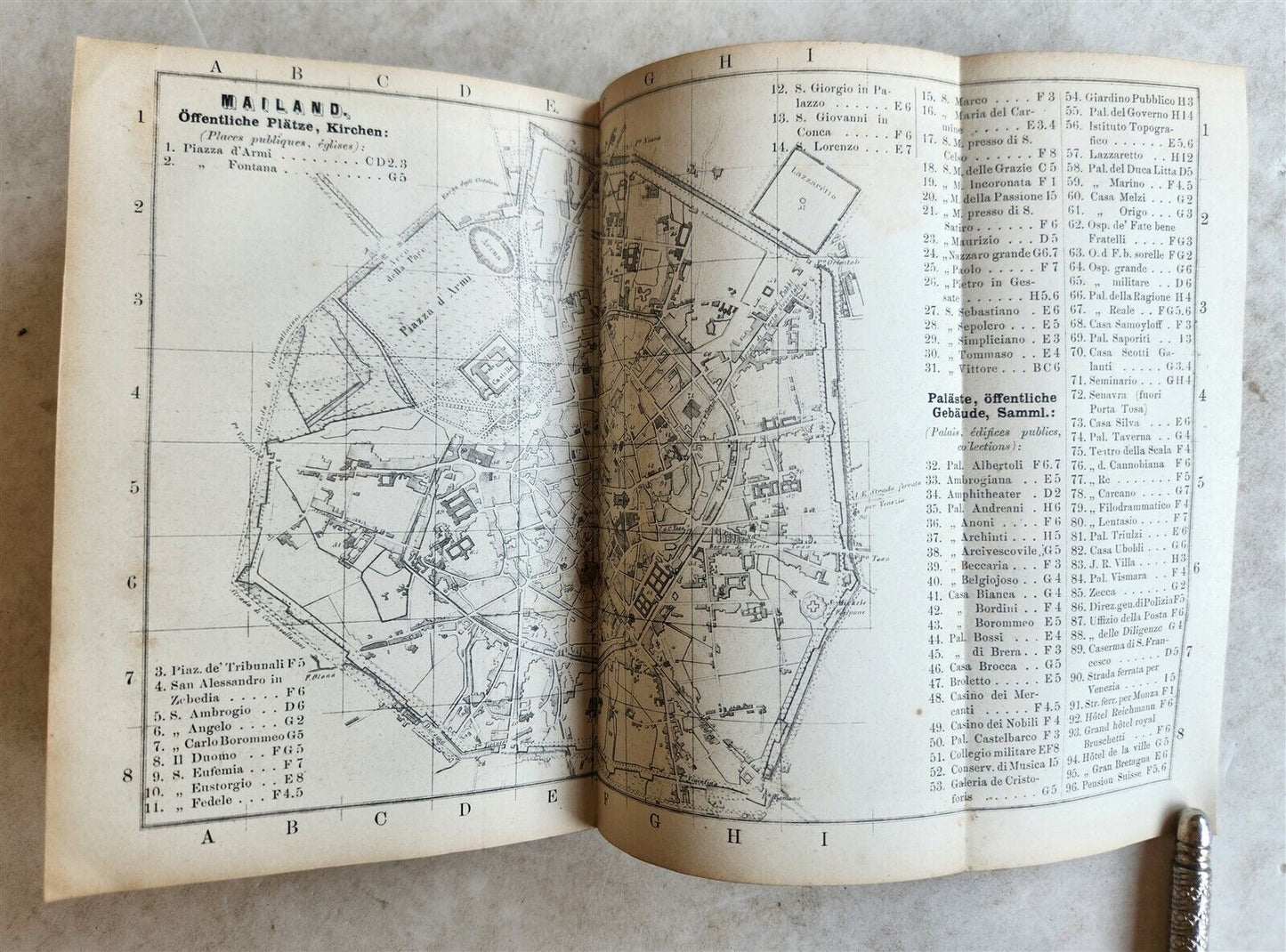 1857 ITALIAN TRAVELLER'S BOOK by Dr.FORSTER in GERMAN antique ILLUSTRATED w/MAPS