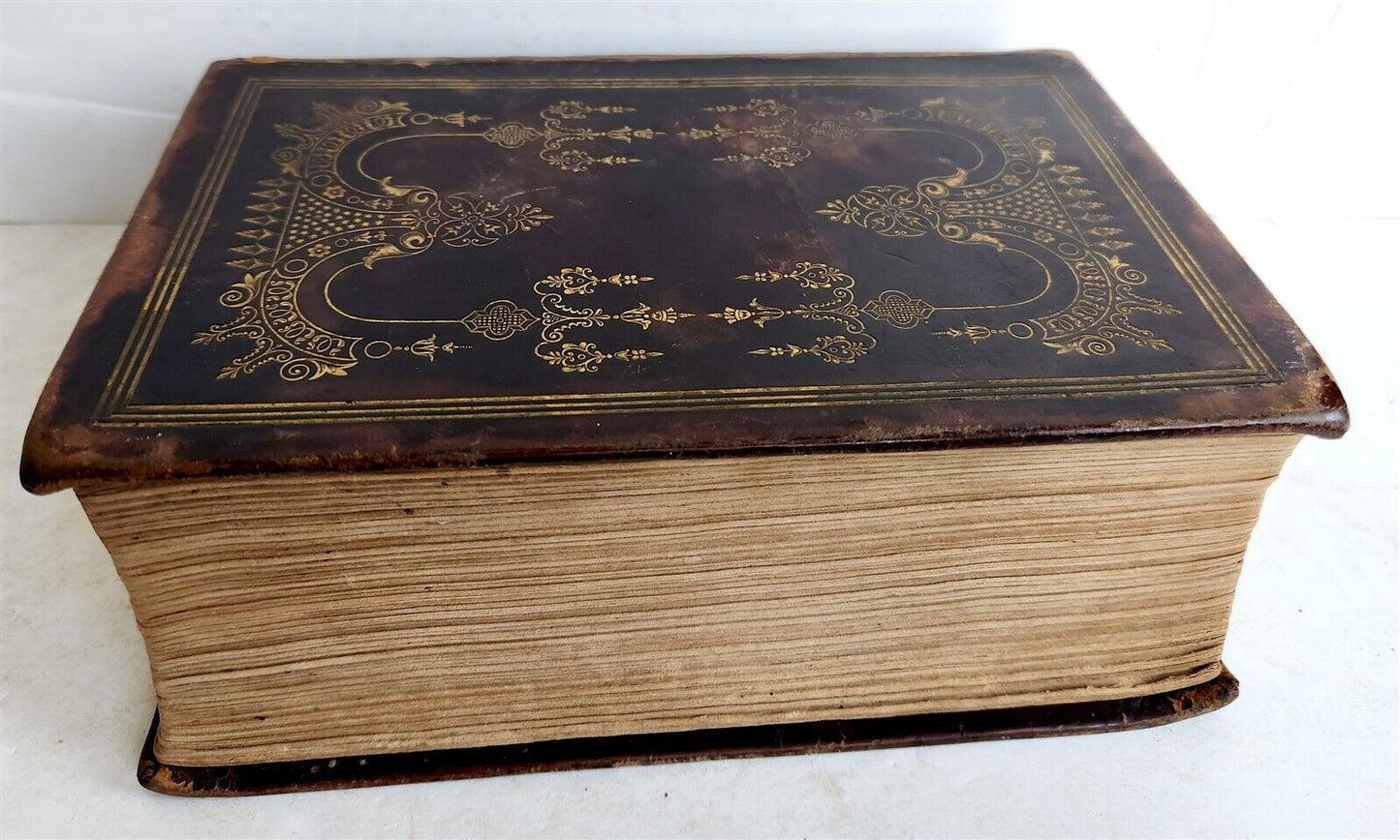 1844 ADVENTURES OF GIL BLAS antique EARLY AMERICAN BINDING HARTFORD ILLUSTRATED