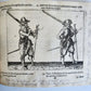 1664 ILLUSTRATED MILITARY WORK on TECHNIQUES for HANDLING MUSKET & PIKE antique