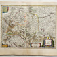 1640 MAP of GERMANY SWABIA by WILLEM BLAEU antique AUTHENTIC hand colored