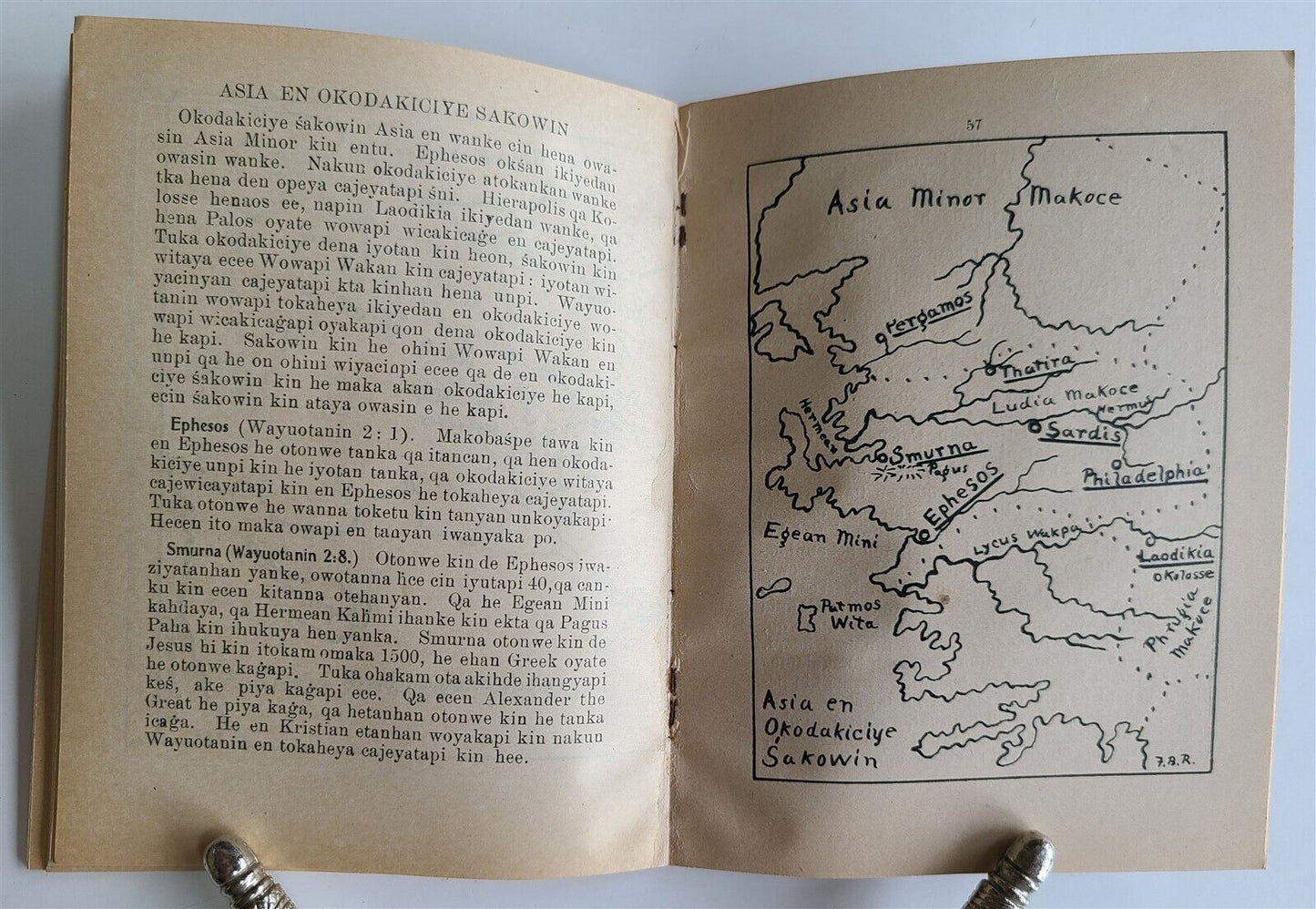 1925 DAKOTA INDIAN LANGUAGE LIFE of ST. PAUL antique AMERICANA ILLUSTRATED MAPS