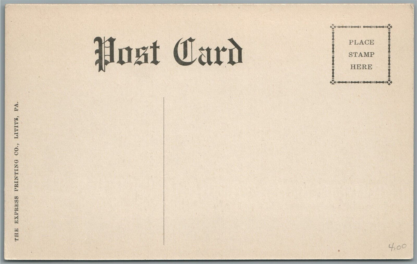 ADDSON PA TOLL HOUSE ANTIQUE POSTCARD