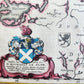 1640 SWEDEN UPPSALA STOCKHOLM MAP by WILLEM BLAEU antique AUTHENTIC hand colored