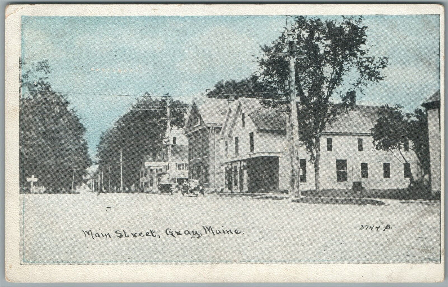 GRAY ME MAIN STREET ANTIQUE POSTCARD