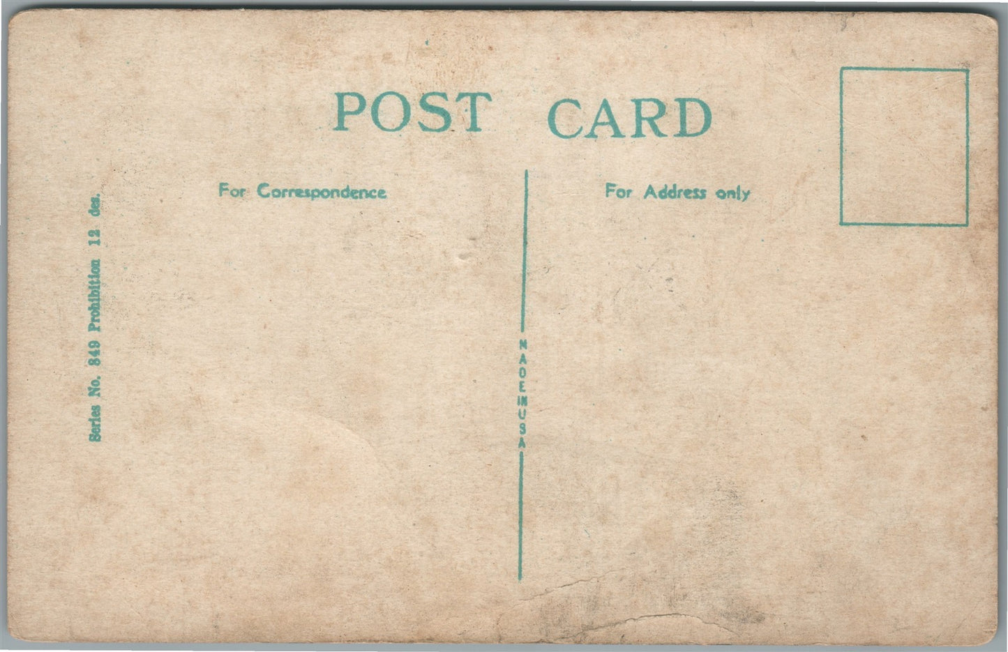 ALCOHOL PROHIBITION ANTIQUE SATIRICAL POSTCARD ONE DRINK & YOU LAY