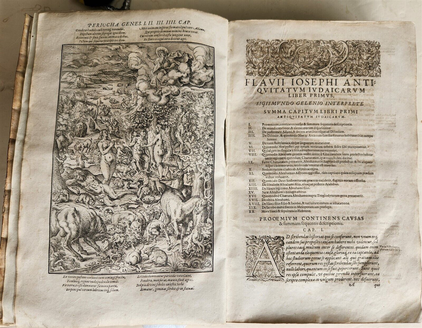 1580 FLAVIUS JOSEPHUS BEAUTIFULLY ILLUSTRATED MASSIVE FOLIO antique Judaica RARE