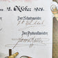 1908 LARGE GERMAN DIPLOMA size 19.5 by 25.5" antique