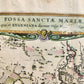 1640 MAP of GERMANY FOSSA SANCTAE MARIAE by WILLEM BLAEU antique AUTHENTIC