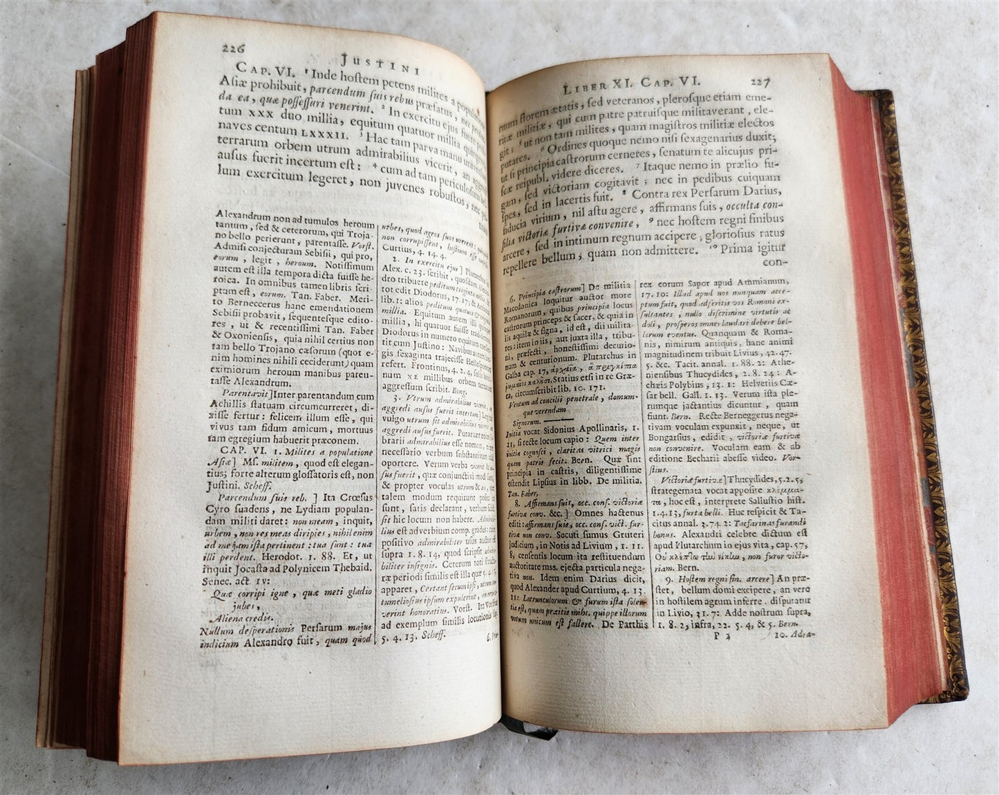 1683 HISTORIAE PHILIPPICAE by JUSTINIUS DECORATIVE BINDING antique