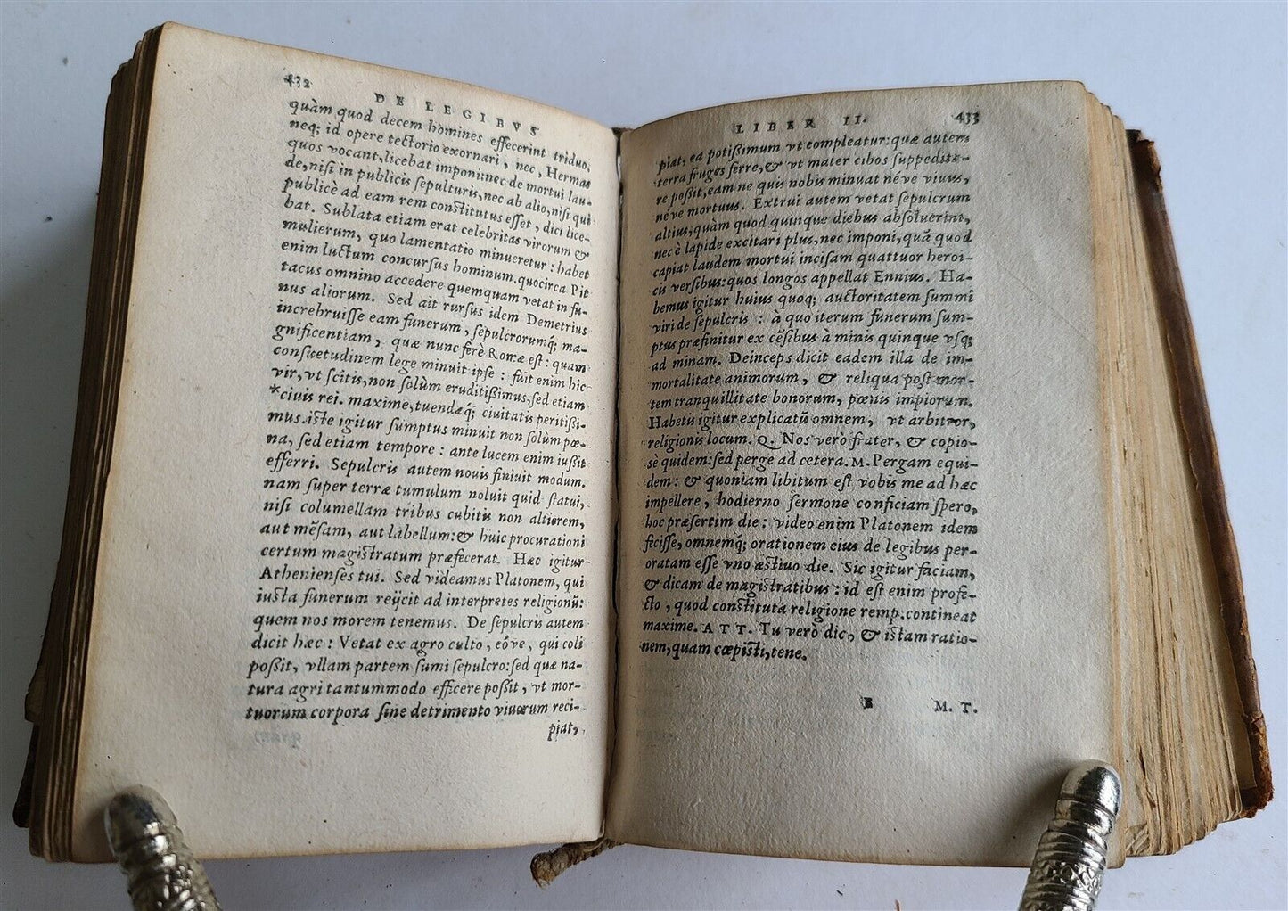 1579 CICERO DE PHILOSOPHIA & DE OFFICIIS antique 16th CENTURY