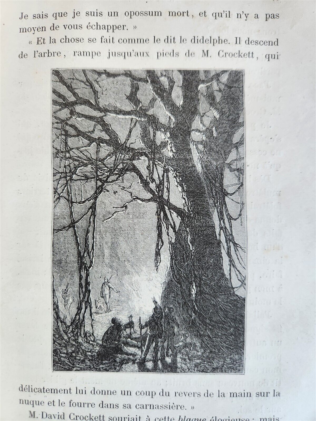 1884 HUNTING in NORTH AMERICA CHASSES dans AMERIQUE du NORD antique ILLUSTRATED