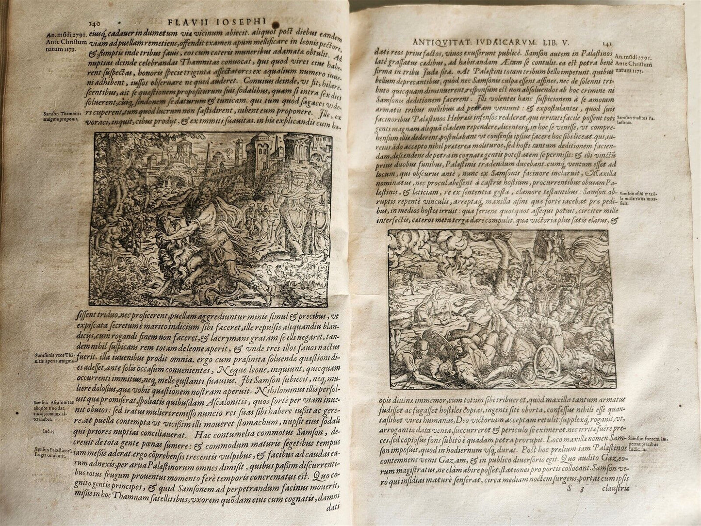1580 FLAVIUS JOSEPHUS BEAUTIFULLY ILLUSTRATED MASSIVE FOLIO antique Judaica RARE