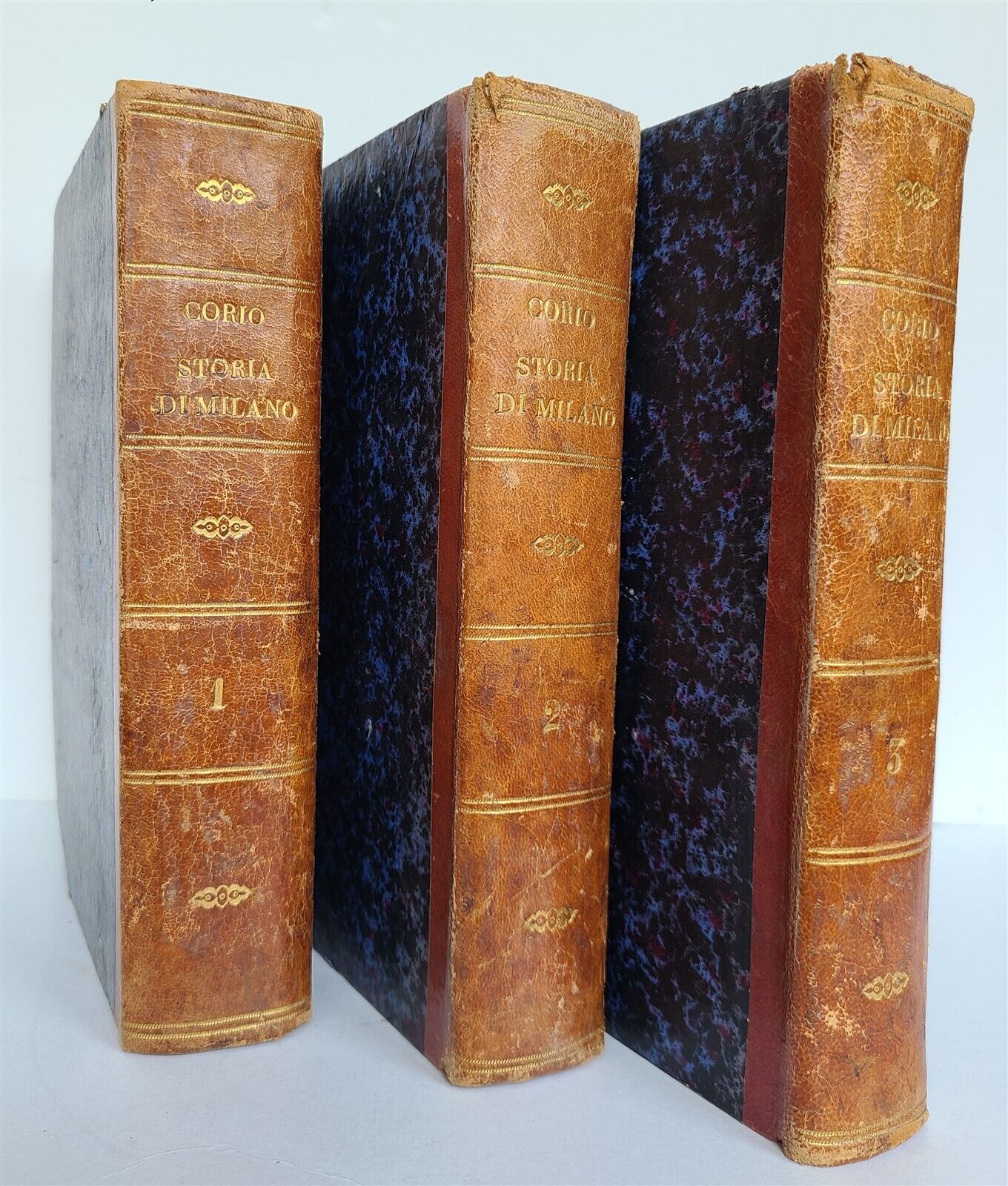 1855-57 MILAN HISTORY by B. CORIO 3 volumes antique ILLUSTRATED Storia di Milano