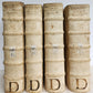 1690 PIGSKIN BOUND 4 FOLIO LAW BOOKS antique by D. D. Emanuelis Gonzalez Tellez