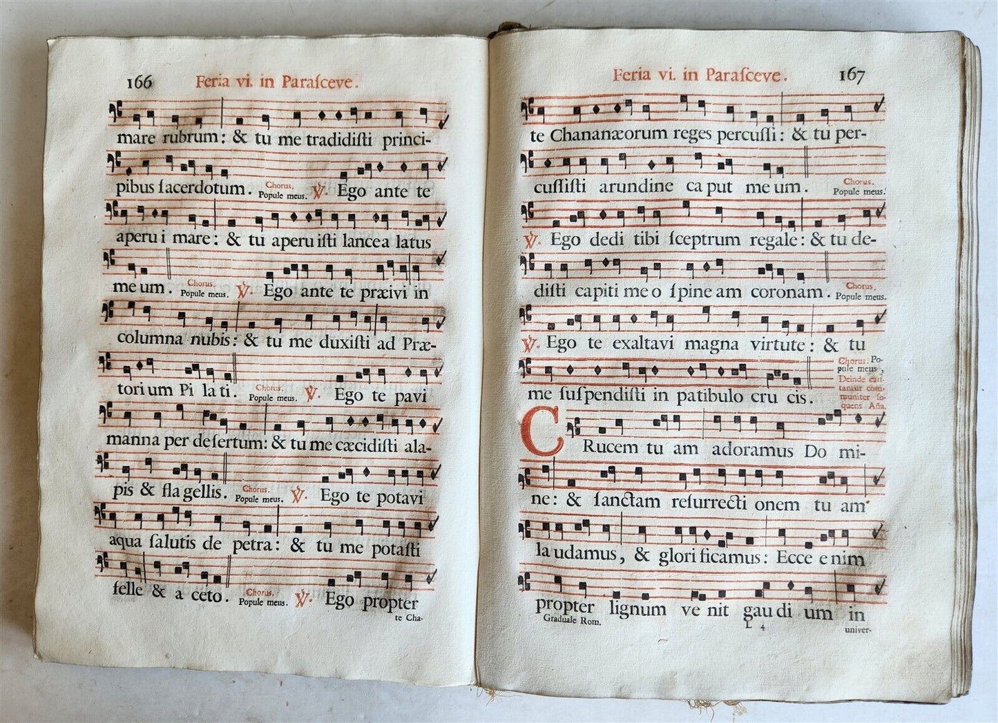 1789 GRADUALE ROMANUM antique ANTIPHONAL LARGE FOLIO 13 x 19"