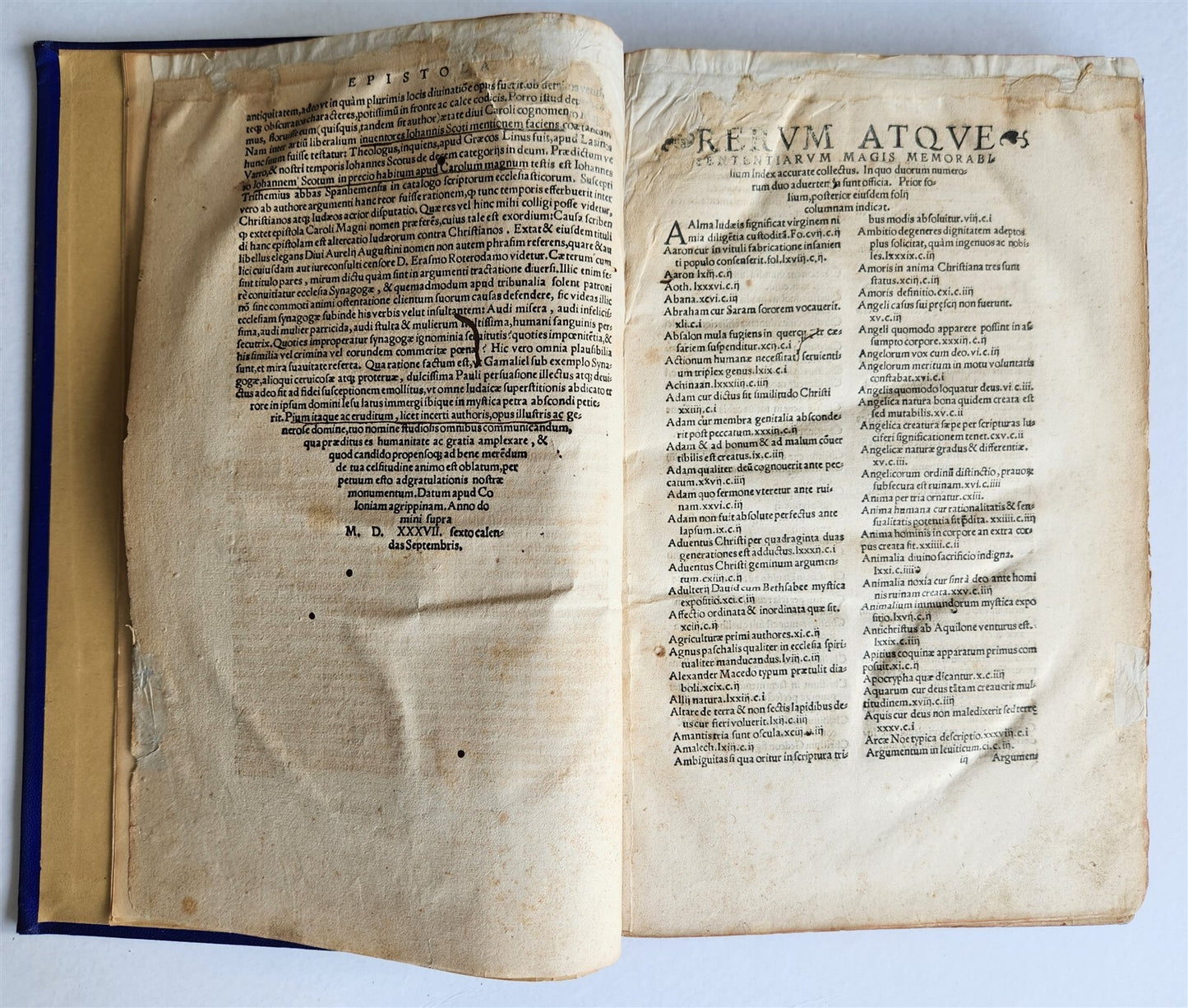 1537 ALTERCATIO SYNAGOGAE et ECCLESIA antique 16th CENTURY in LATIN Judaica